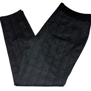 Talbots Gray Pointe Knit Leggings With Contrasting Elastic Waist Size L